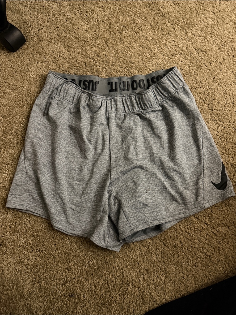 Nike Men's Heather Gray Performance Running Shorts